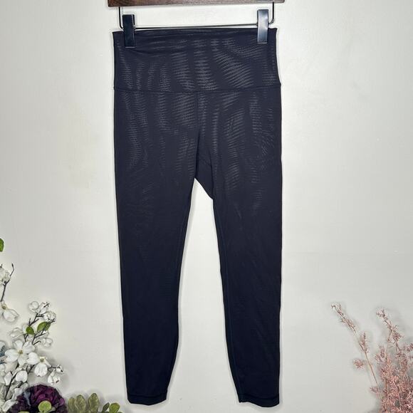 LULULEMON Wunder Train High-Rise Tight 25" Shapeshifter Foil Black Sz 8 {VV20} - Picture 2 of 5